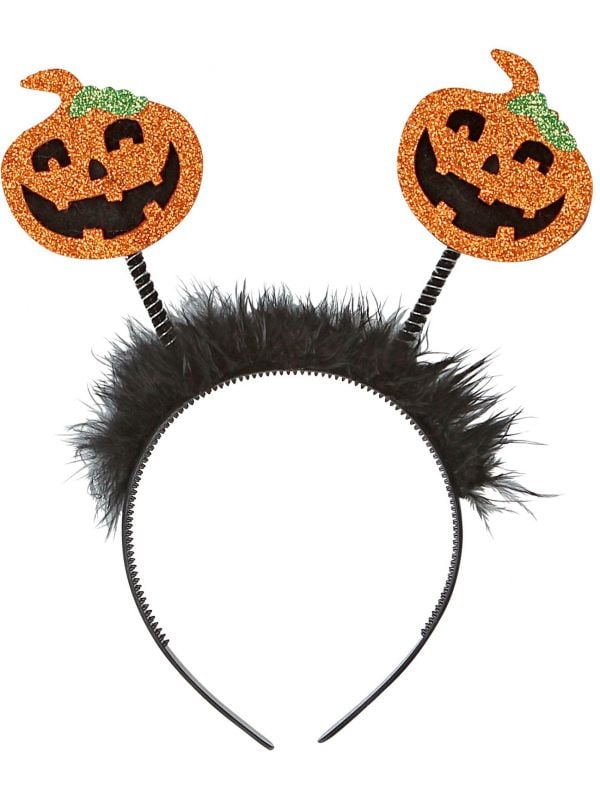 atmosfeer Pijlpunt Collectief Pompoen Haarband Halloween | Carnavalskleding.nl