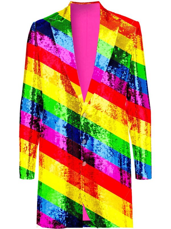 Pride regenboog pailletten jas heren