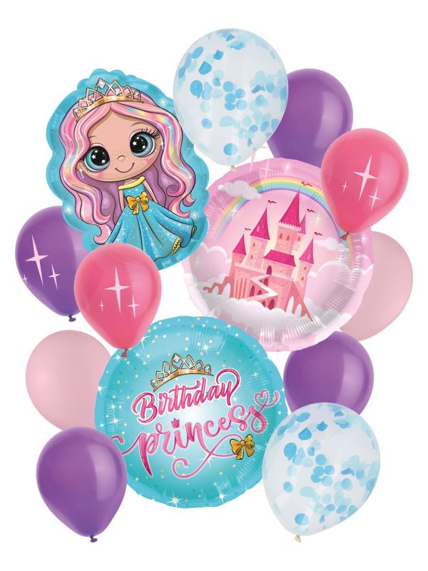 Prinses ballonnenset kinderfeestje Folie & Latex