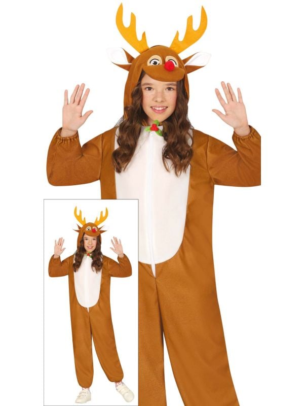 Rendier kerst onesie kind