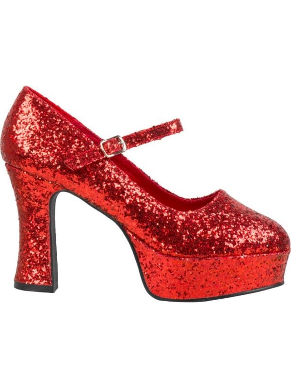 Rode glitter schoenen
