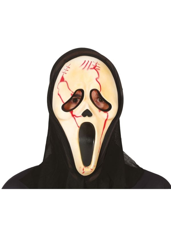 Scream masker met bloed