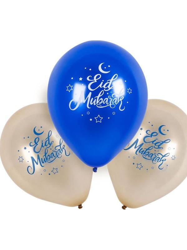 Set van 6 Latex Ballonnen 'Eid Mubarak'