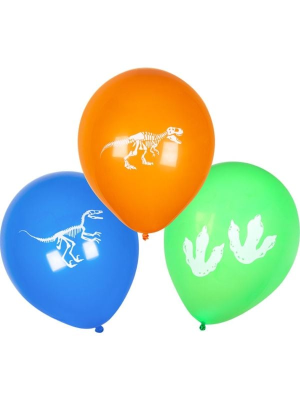 Set van 6 Latex T-Rex Ballonnen