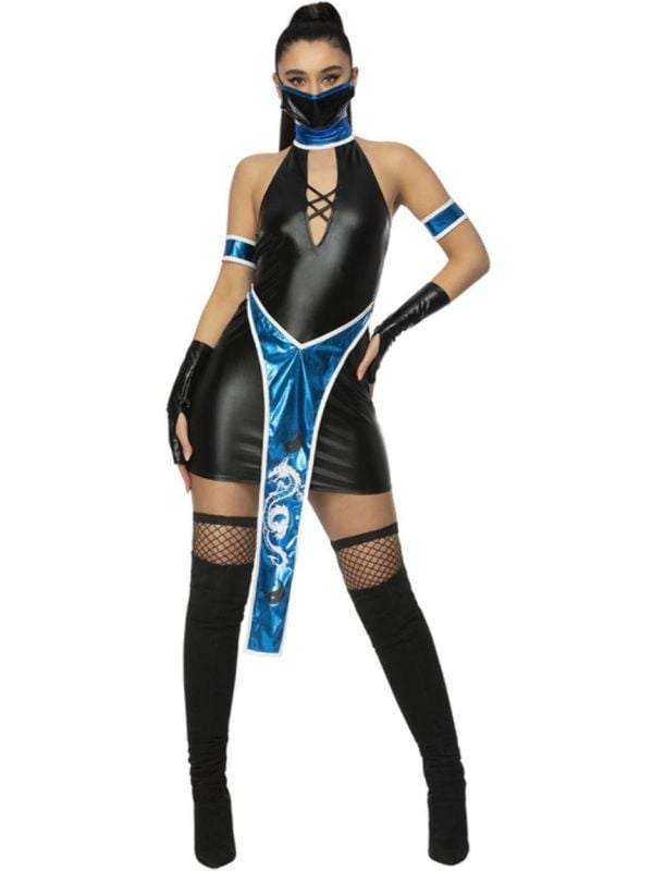 Sexy Ninja Dames Kostuum Zwart