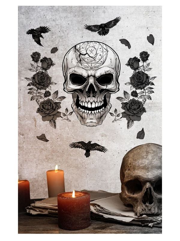 Skull halloween muursticker