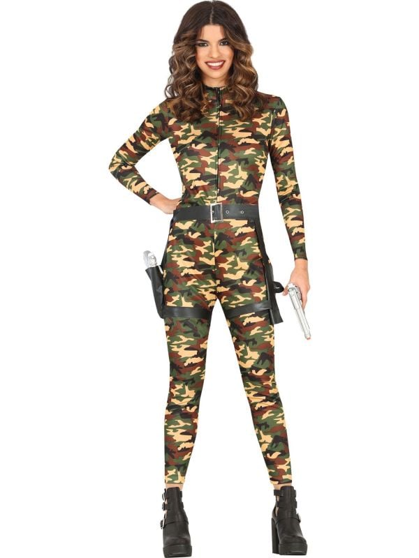 Soldaten Camo Jumpsuit dames