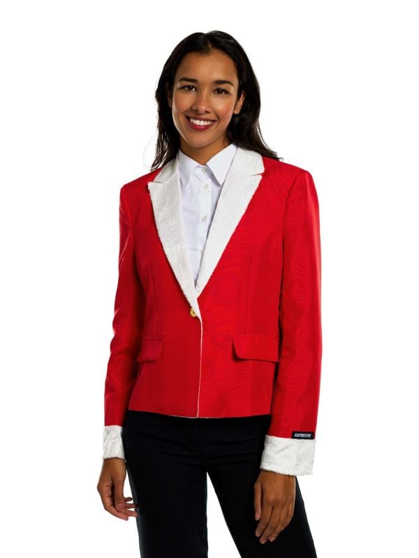 Suitmeister Dames Blazer Kerst Nepbond Rood