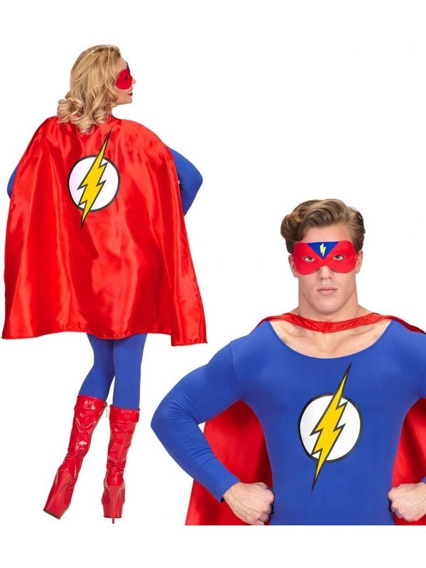 Pastoor springen Deuk Superhelden cape met oogmasker One-size-volwassenen | Carnavalskleding.nl