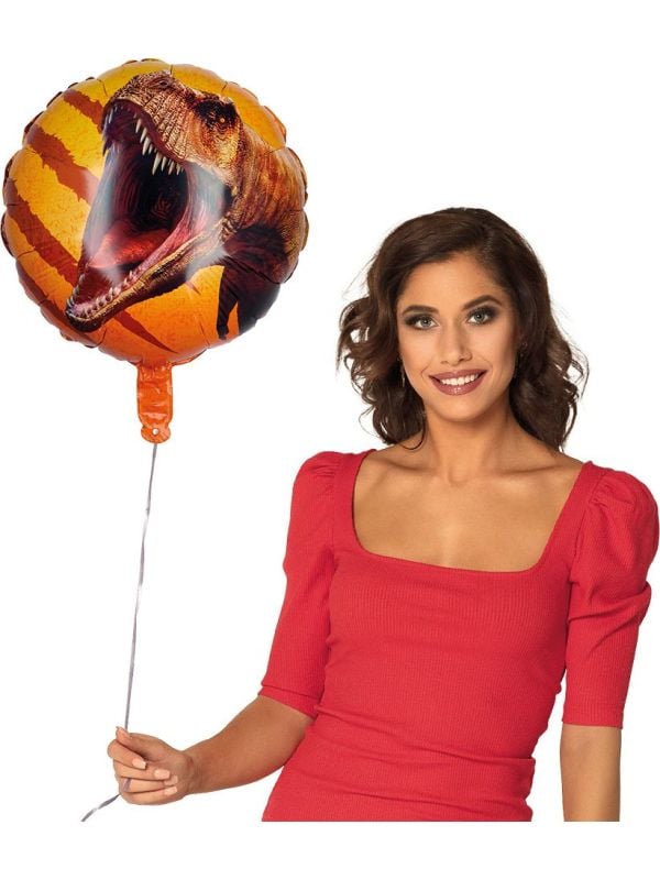 T-Rex Folieballon Oranje 45cm