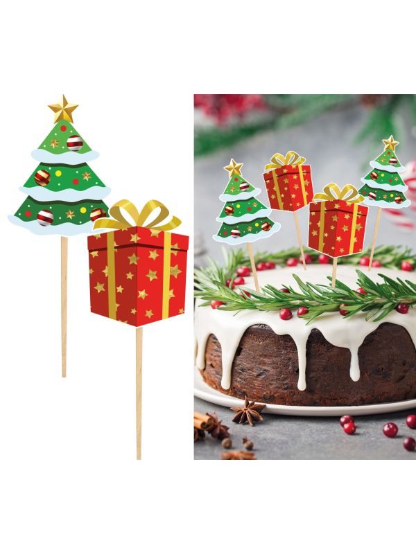 Tree kerst cupcake taart versiering 12 stuks