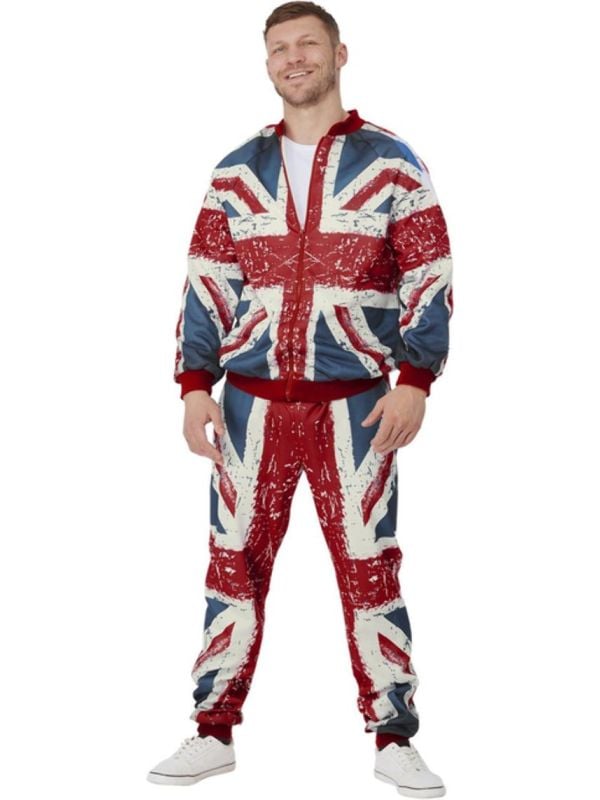 Union Jack Man Trainingspak Rood en Blauw