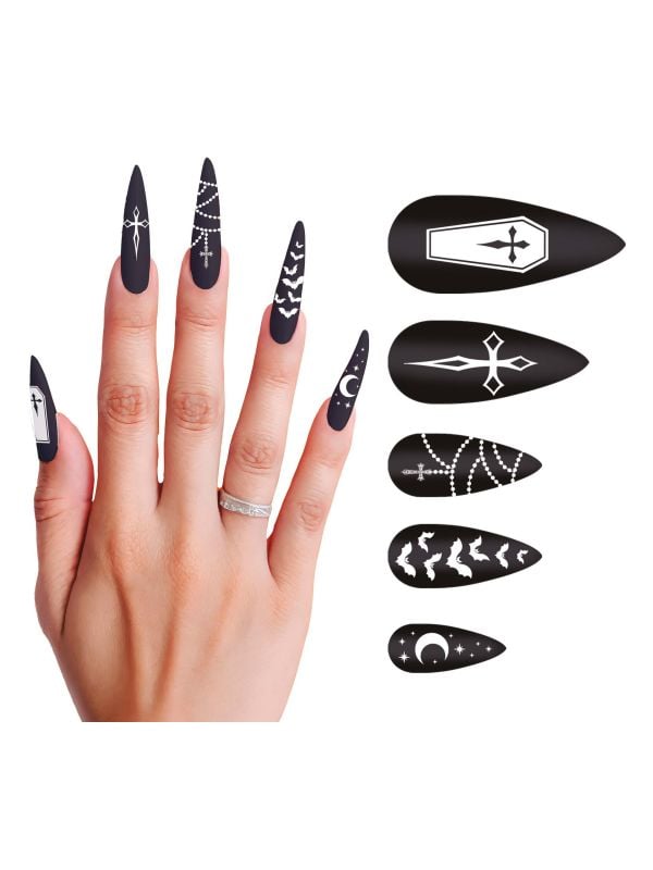 Vampier nagels zwartwit