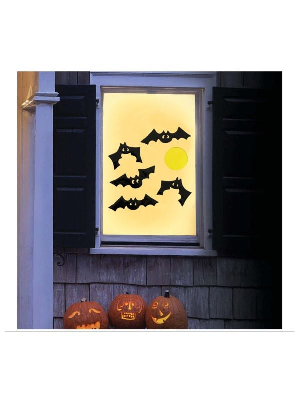 Vleermuizen halloween gel raamstickers