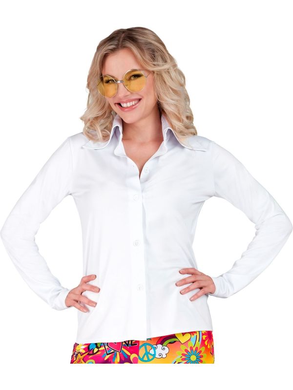 Witte dames blouse carnaval