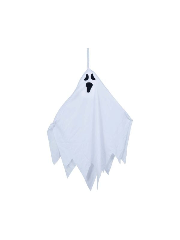 Witte spook hangpop met licht 45cm