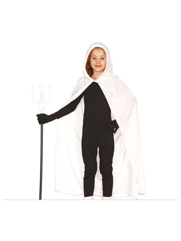 Witte velvet cape kinderen