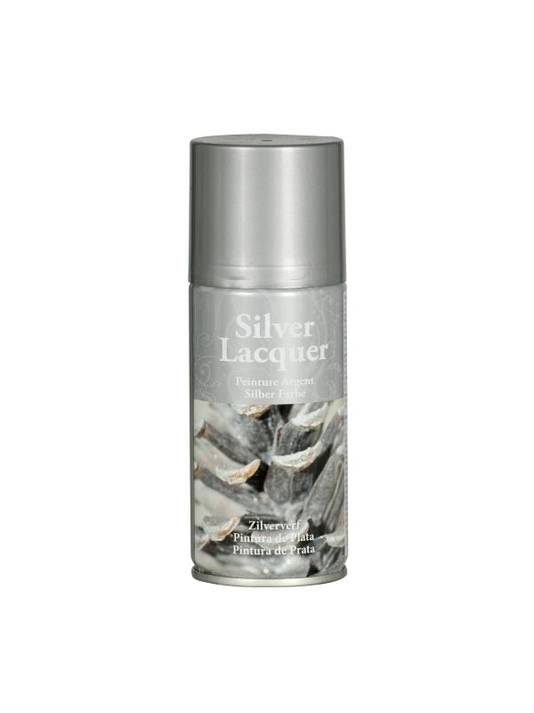 Zilveren verfspray kerst 150ml