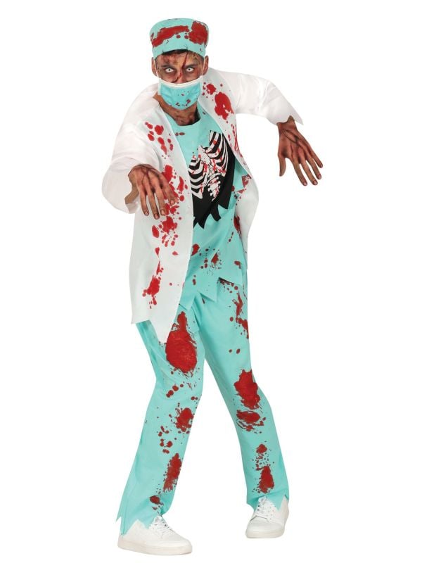 Zombie dokter heren halloween