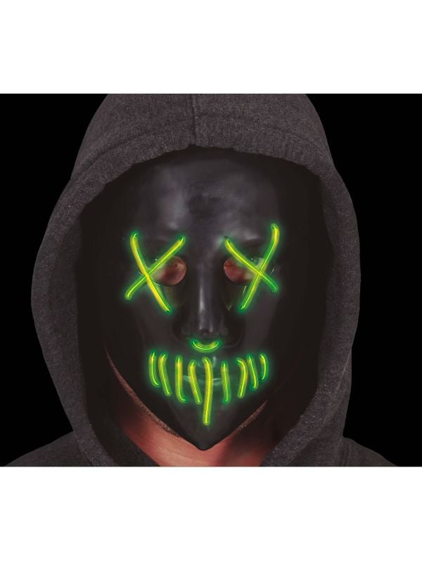 Zwart Halloween lichtmasker