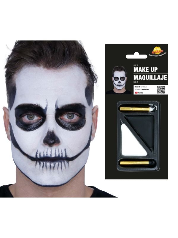 Zwart wit makeup Halloween