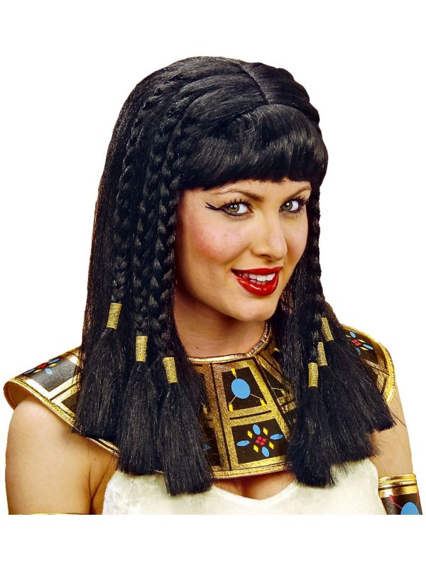 Zwarte Cleopatra pruik Carnavalskleding.nl
