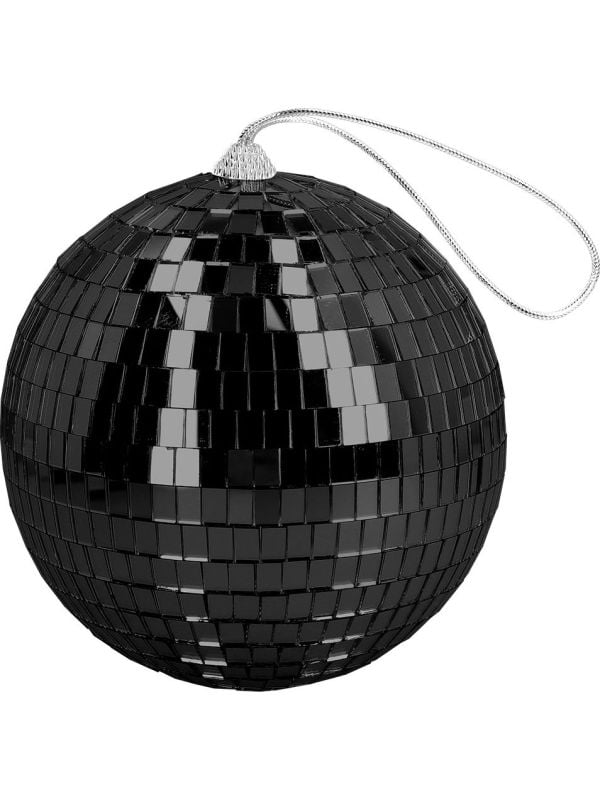 Zwarte Disco Bal 15 cm