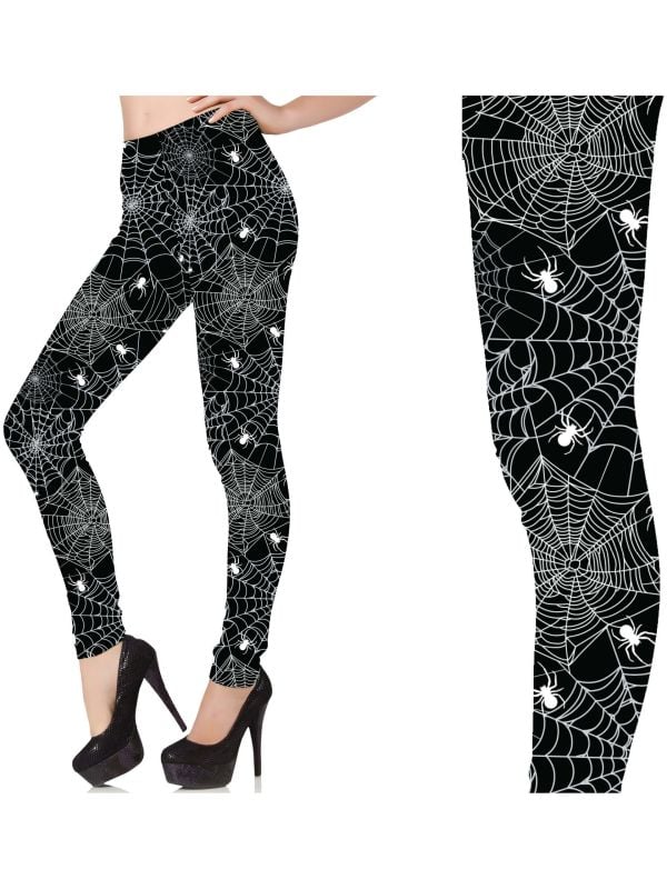 Zwarte spinnenweb legging dames