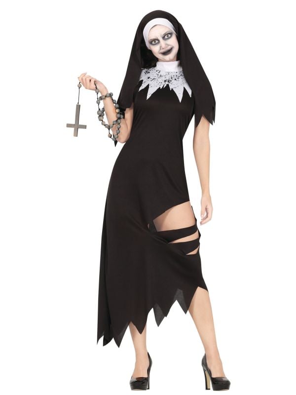 Zwarte the nun outfit dames