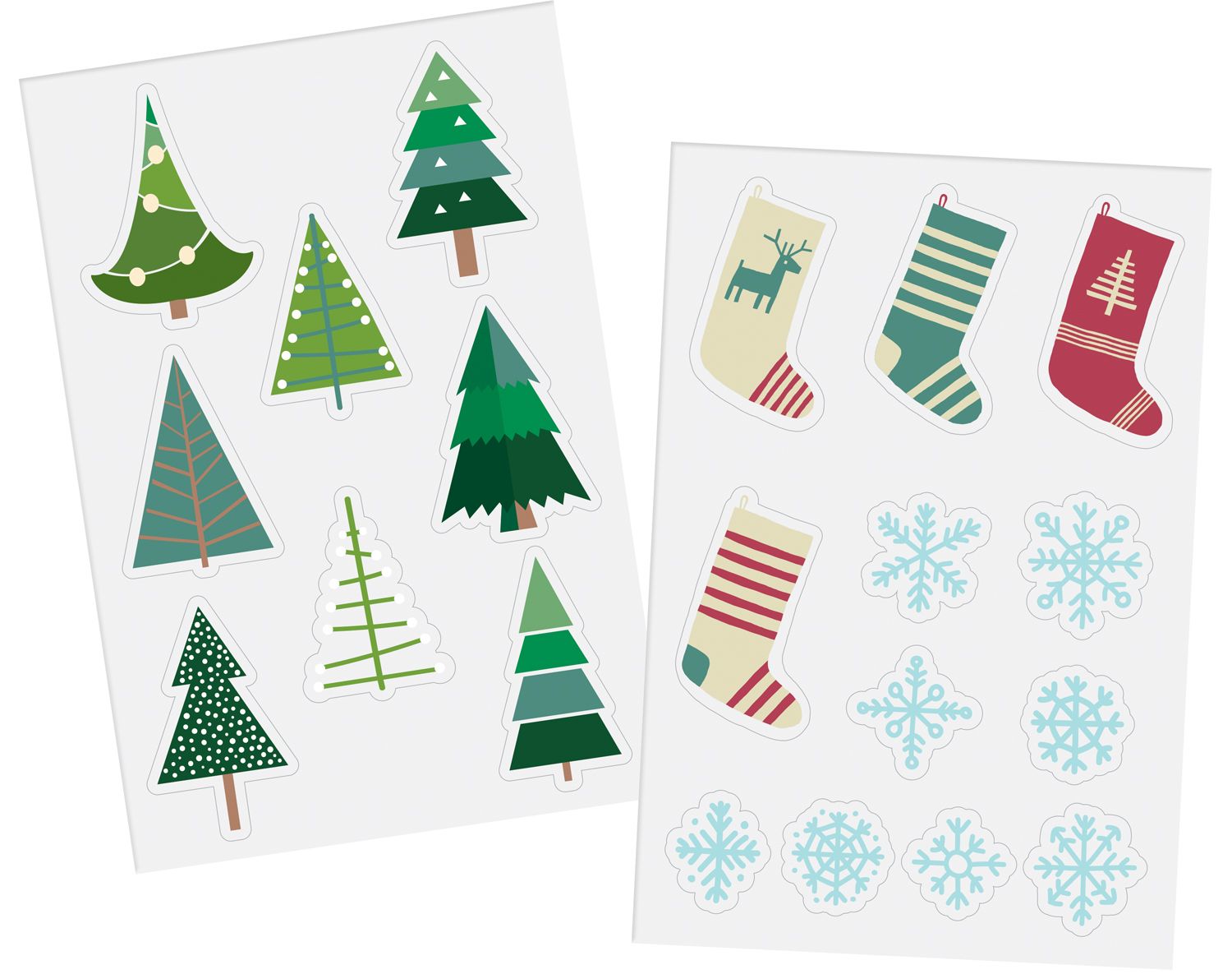 20 raamstickers winter kerstmis