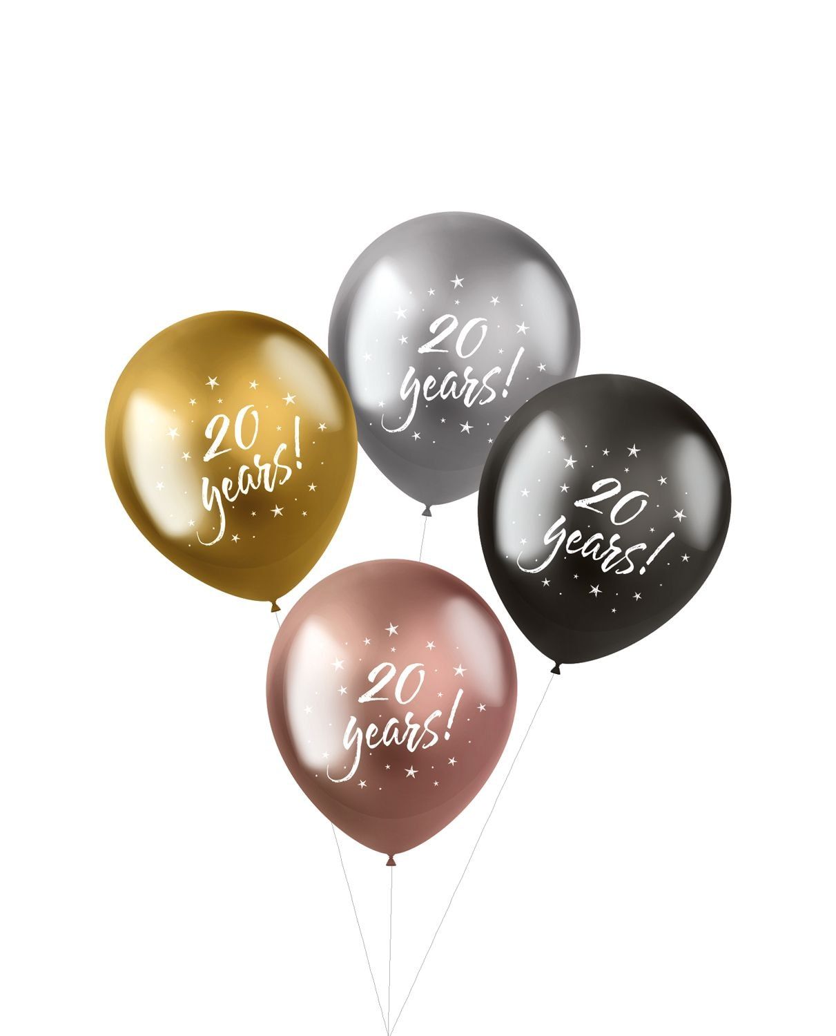 20 years ballonnen metallic shimmer