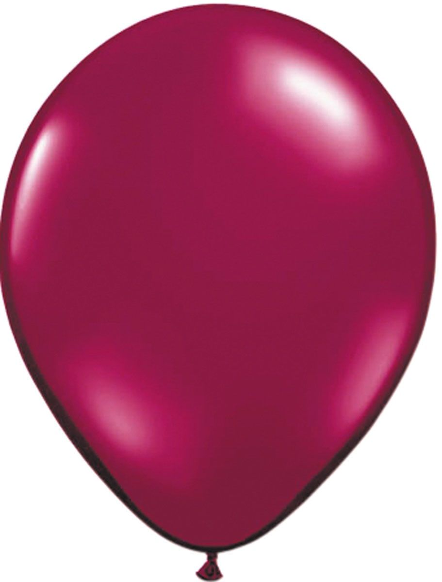 50 burgundy wijnrode metallic ballonnen 30cm