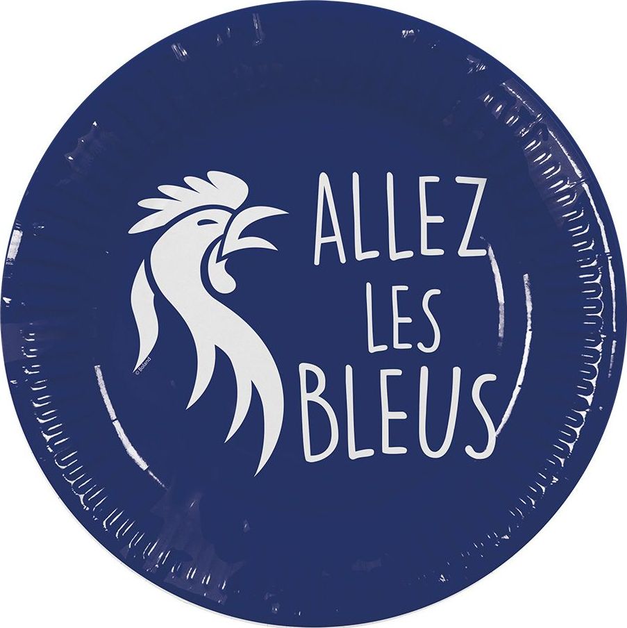 Allez les Bleus' Papieren Bordjes 8 stuks