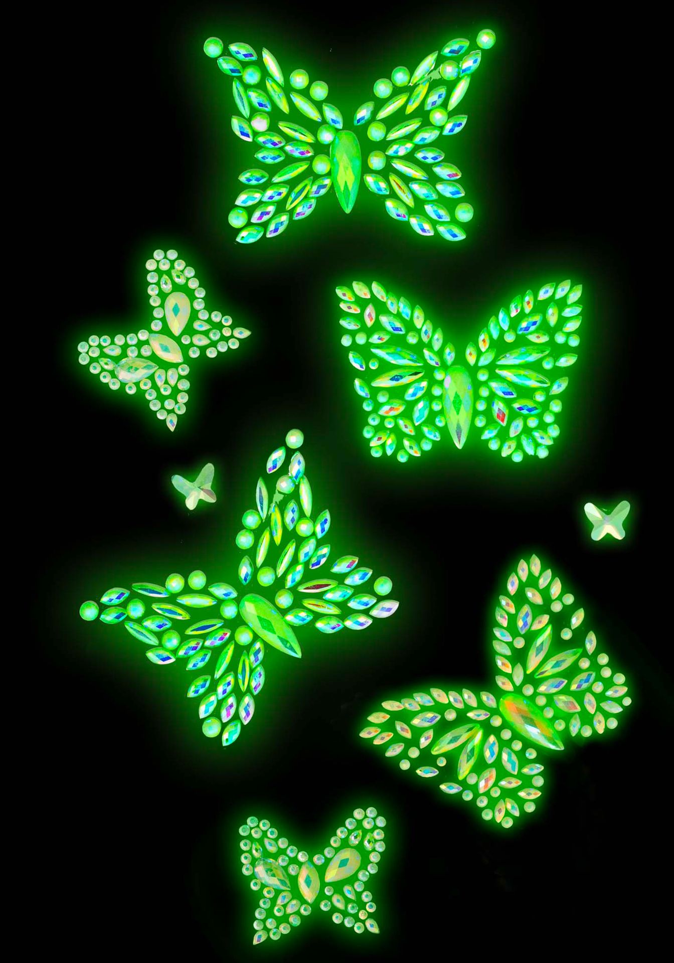 Aurelia glow in the dark vlinder lichaam jewels