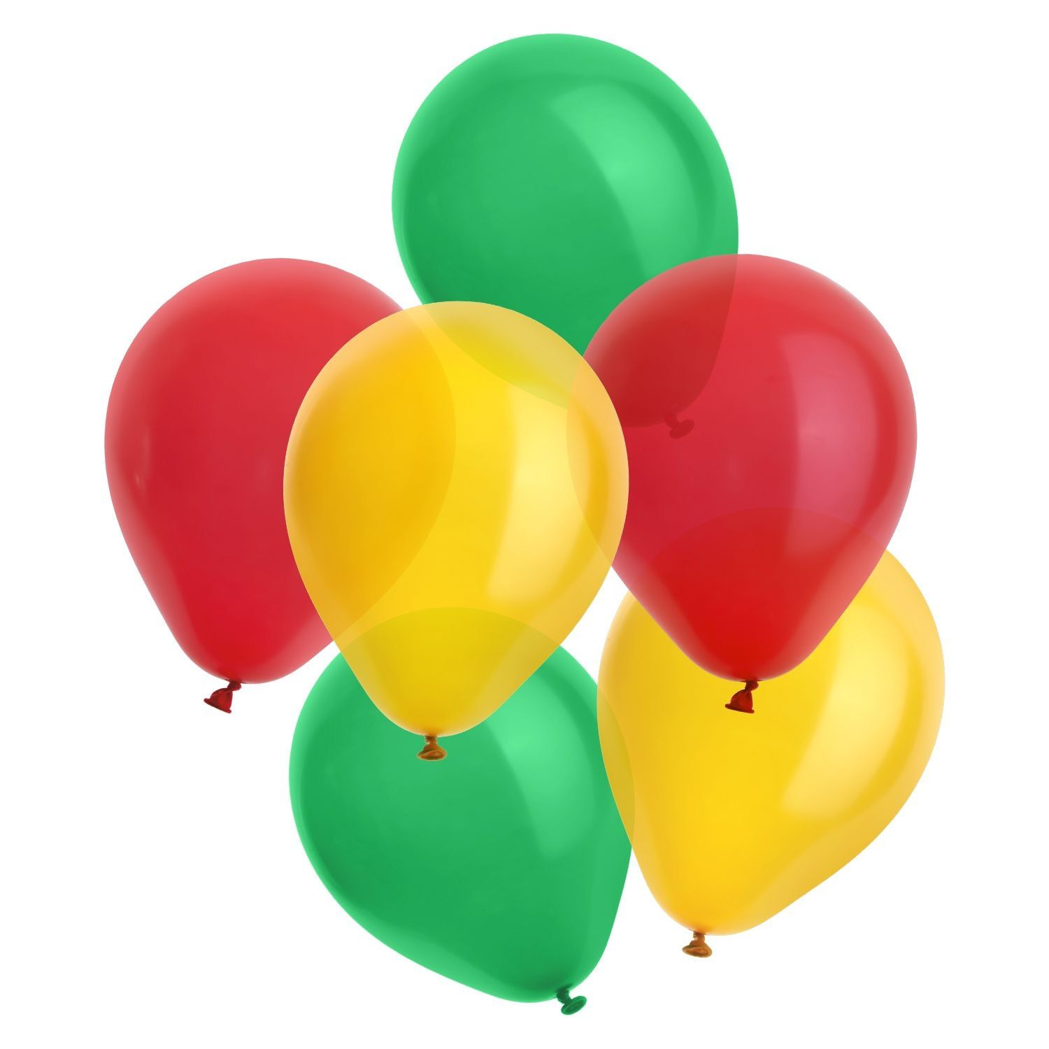 Ballonnen set rood-geel-groen