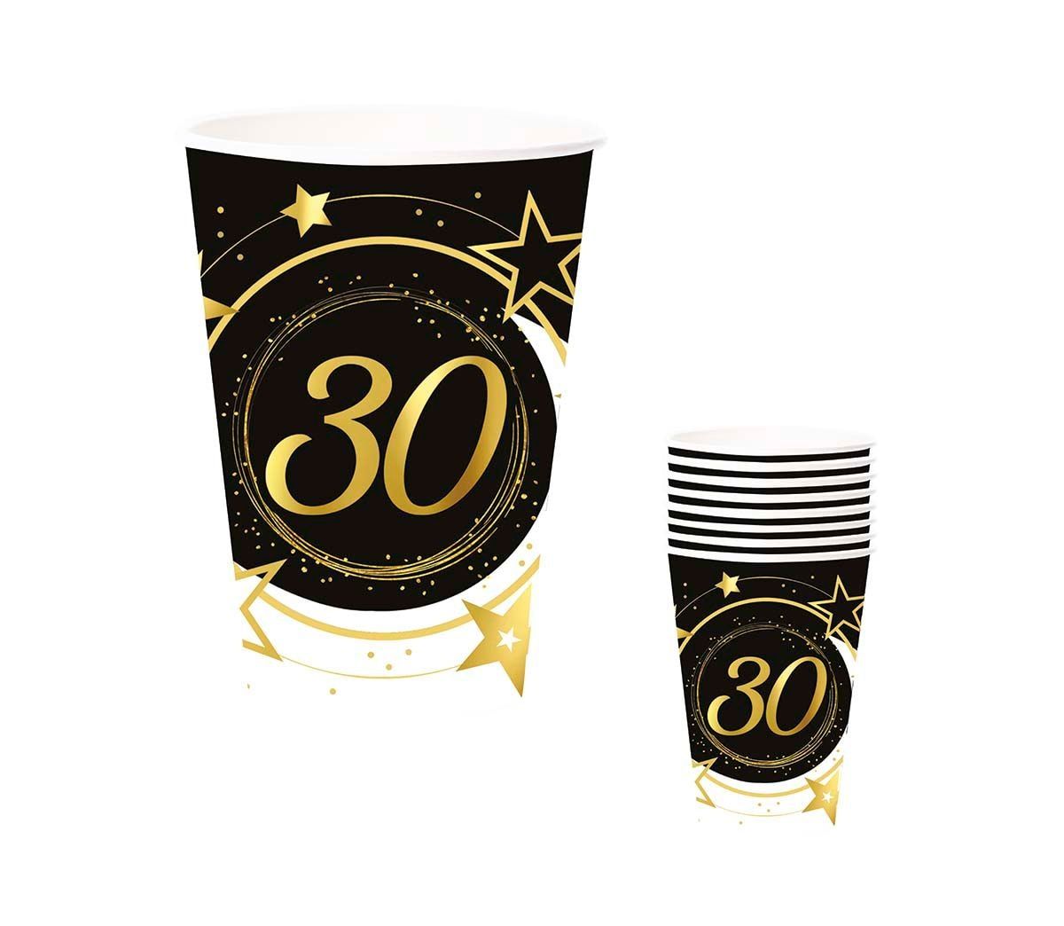 Black gold 30 jaar verjaardag partybekers