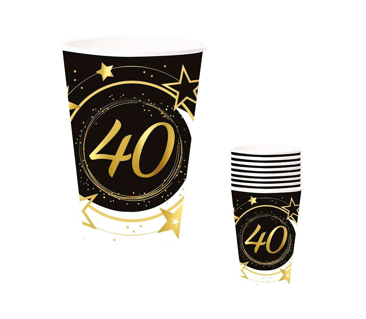 Black gold 40 jaar verjaardag partybekers