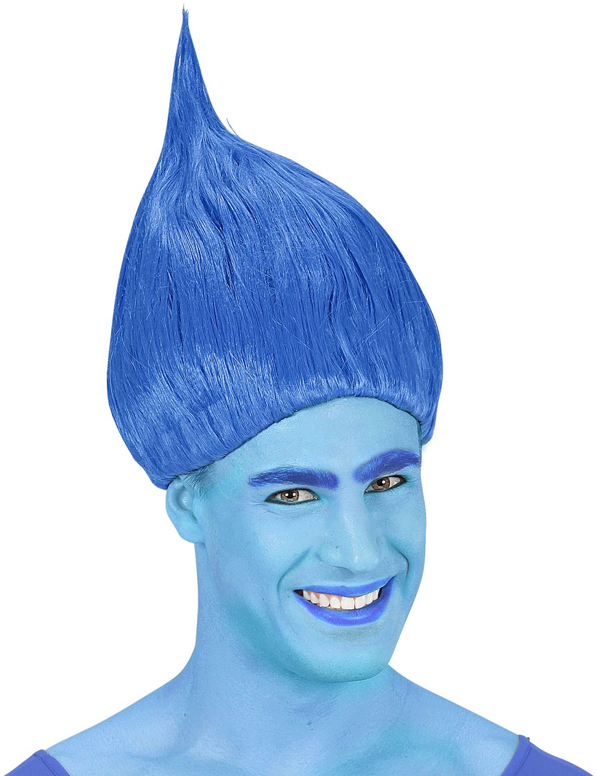 Blauwe Troll Doll pruik