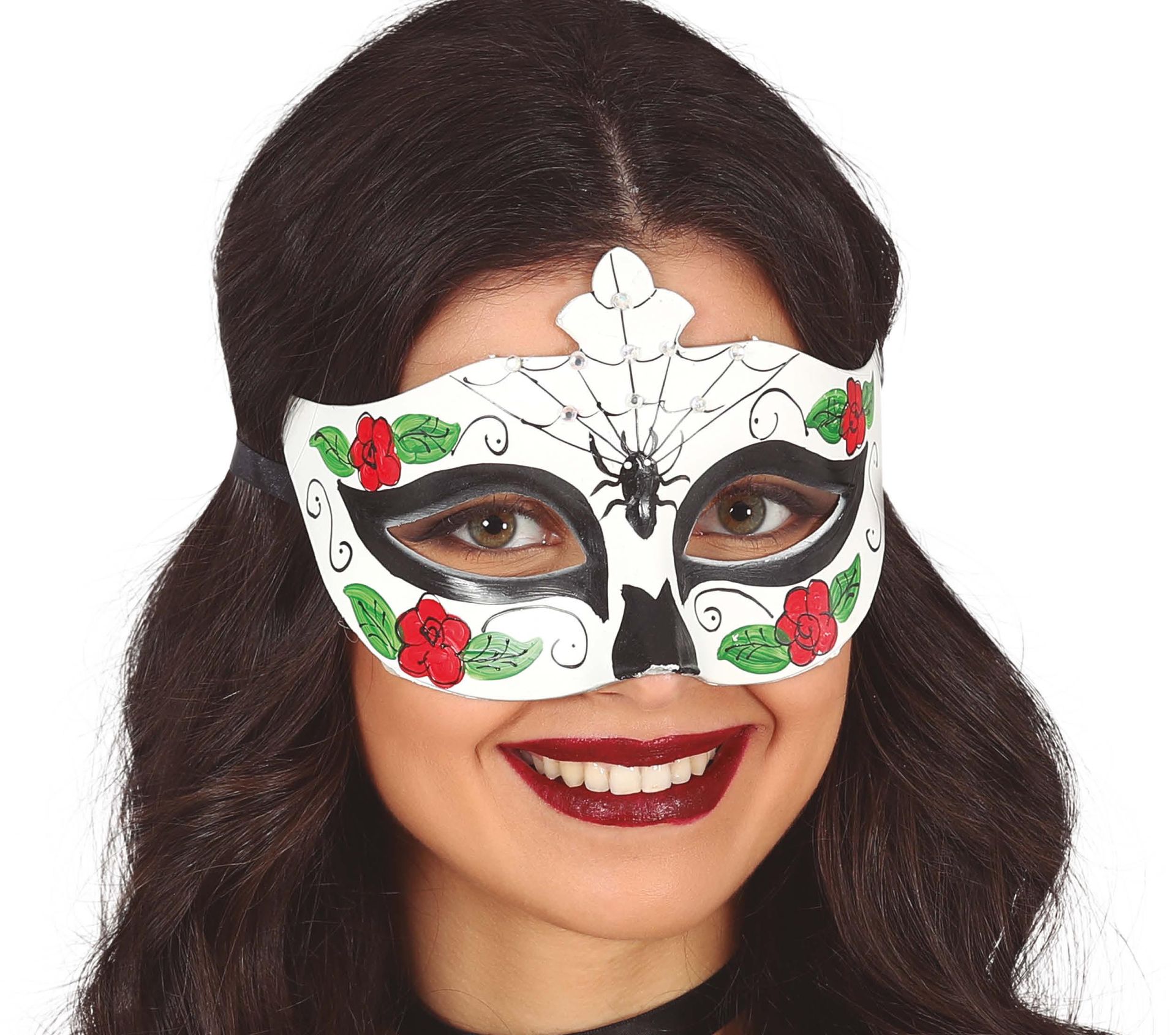 Bloem en spinnenmasker Halloween