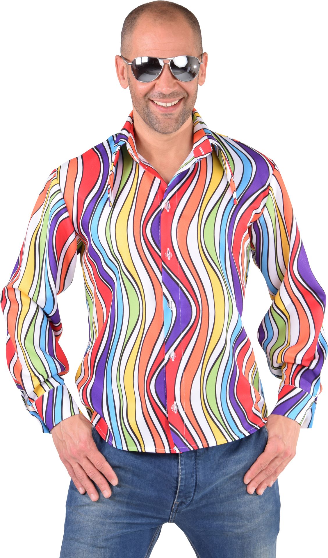 Blouse regenboog kleuren