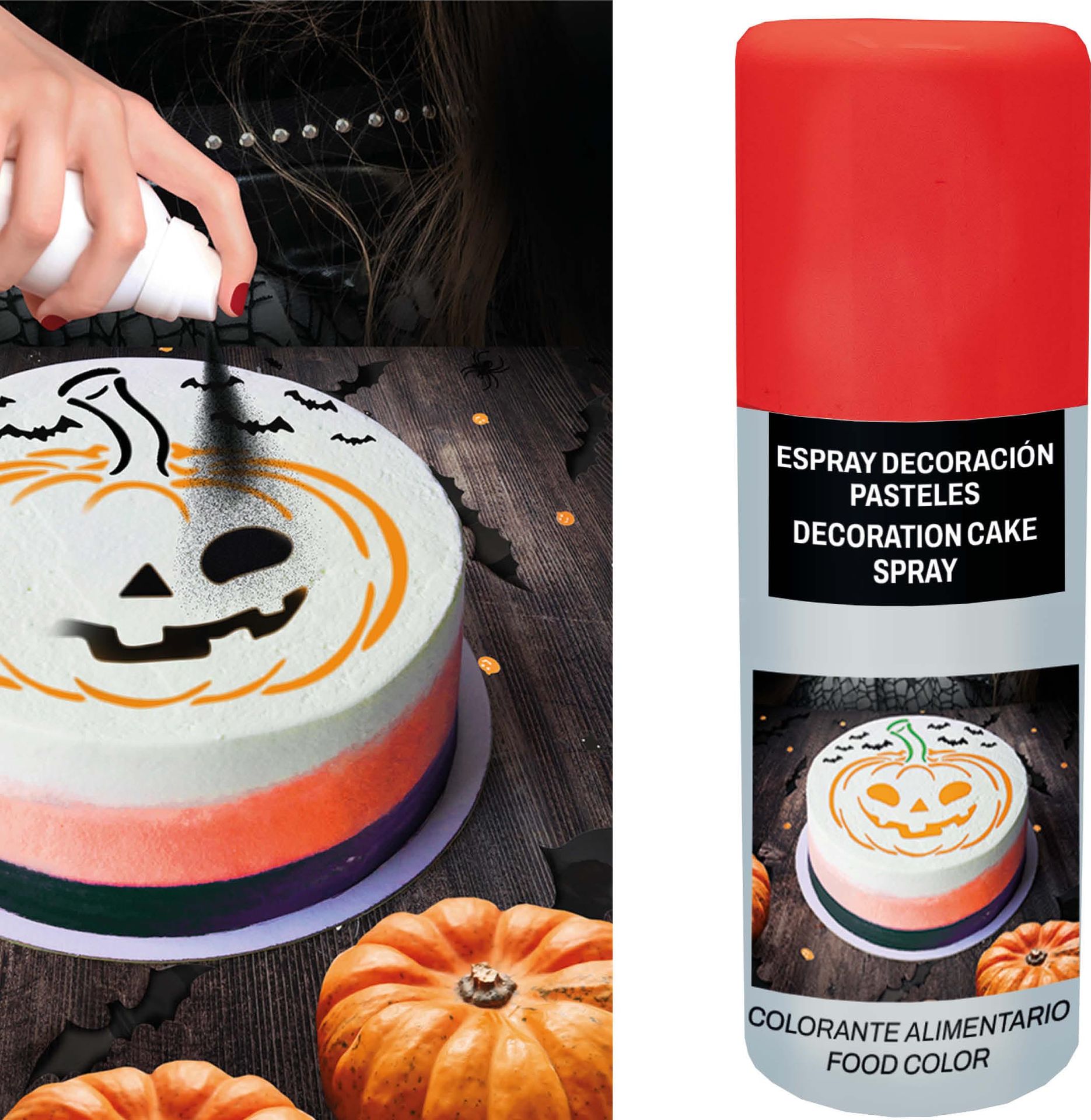 Cake decoratie spray rood