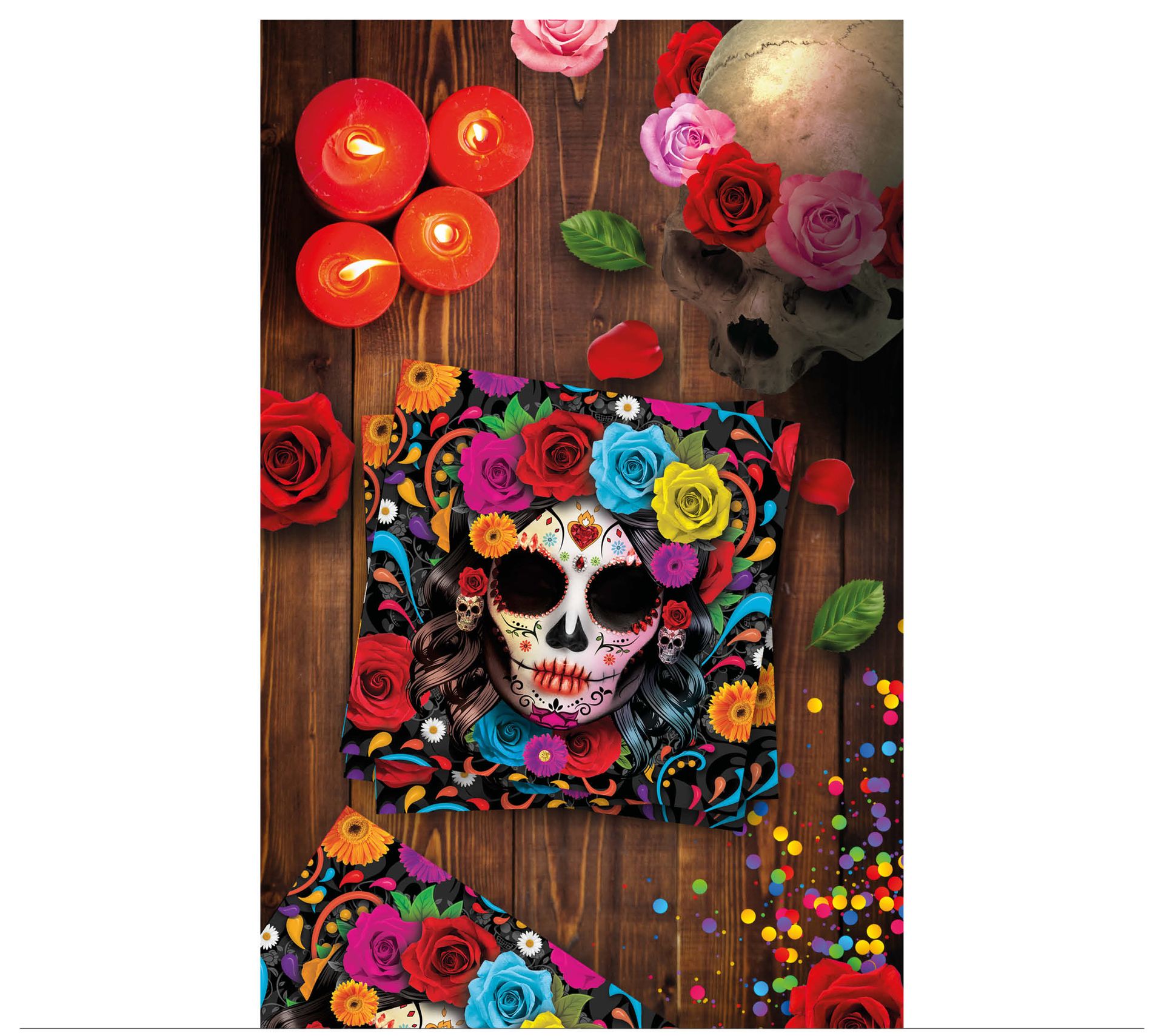 Catrina dia de los muertos servetten