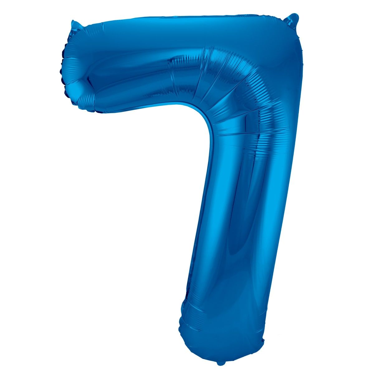 Cijfer 7 blauwe folieballon 86cm