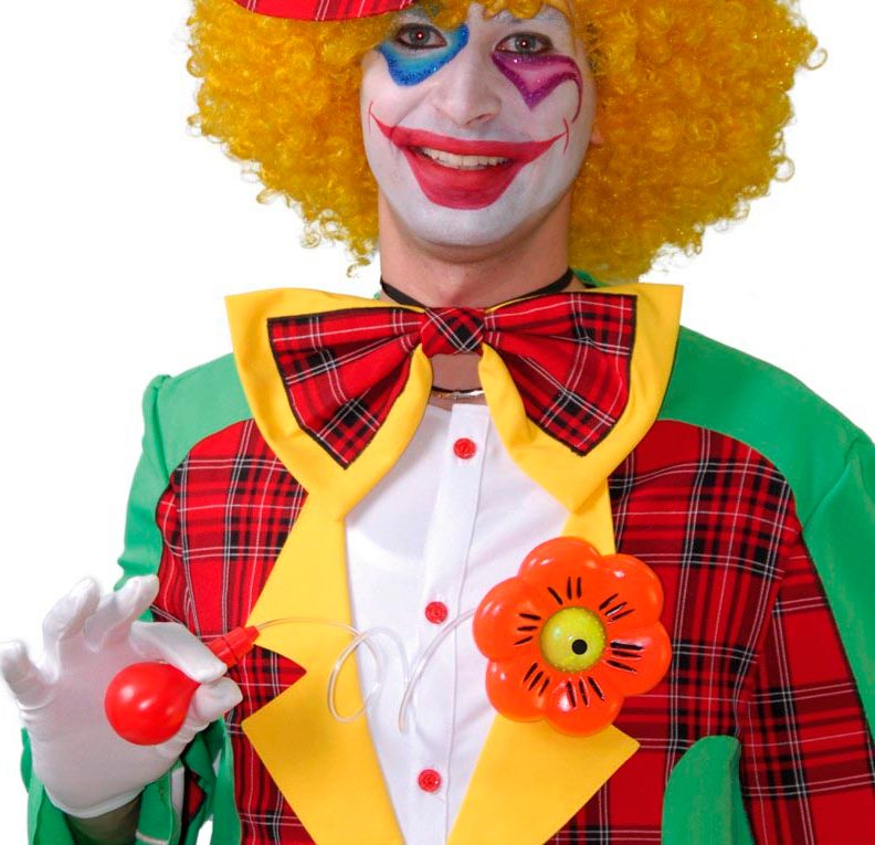 Clown spuitende fopbloem