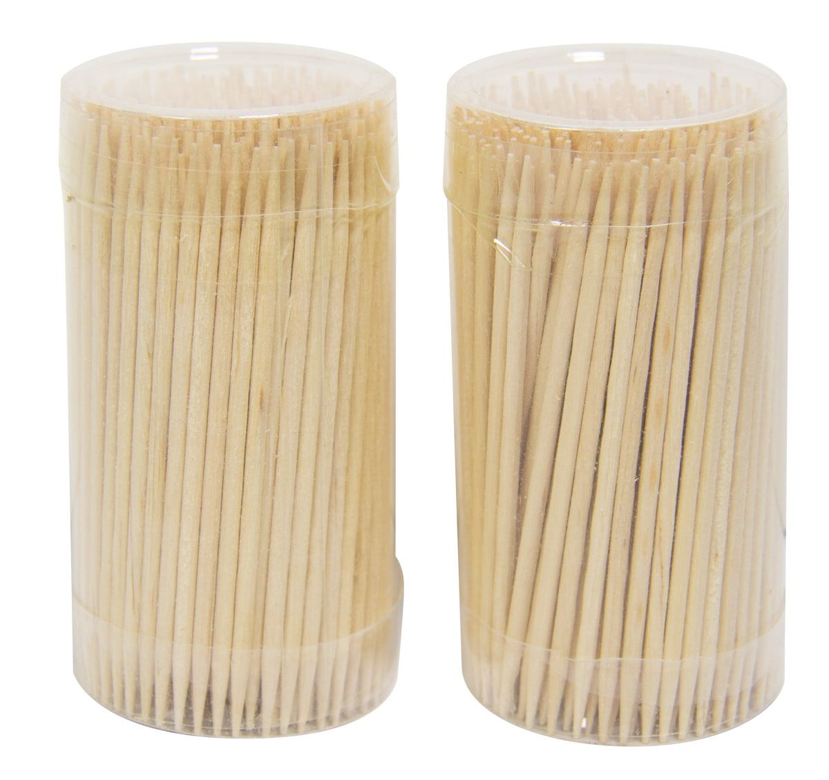 Cocktail prikkers naturel 200 stuks 6,5cm set van 2