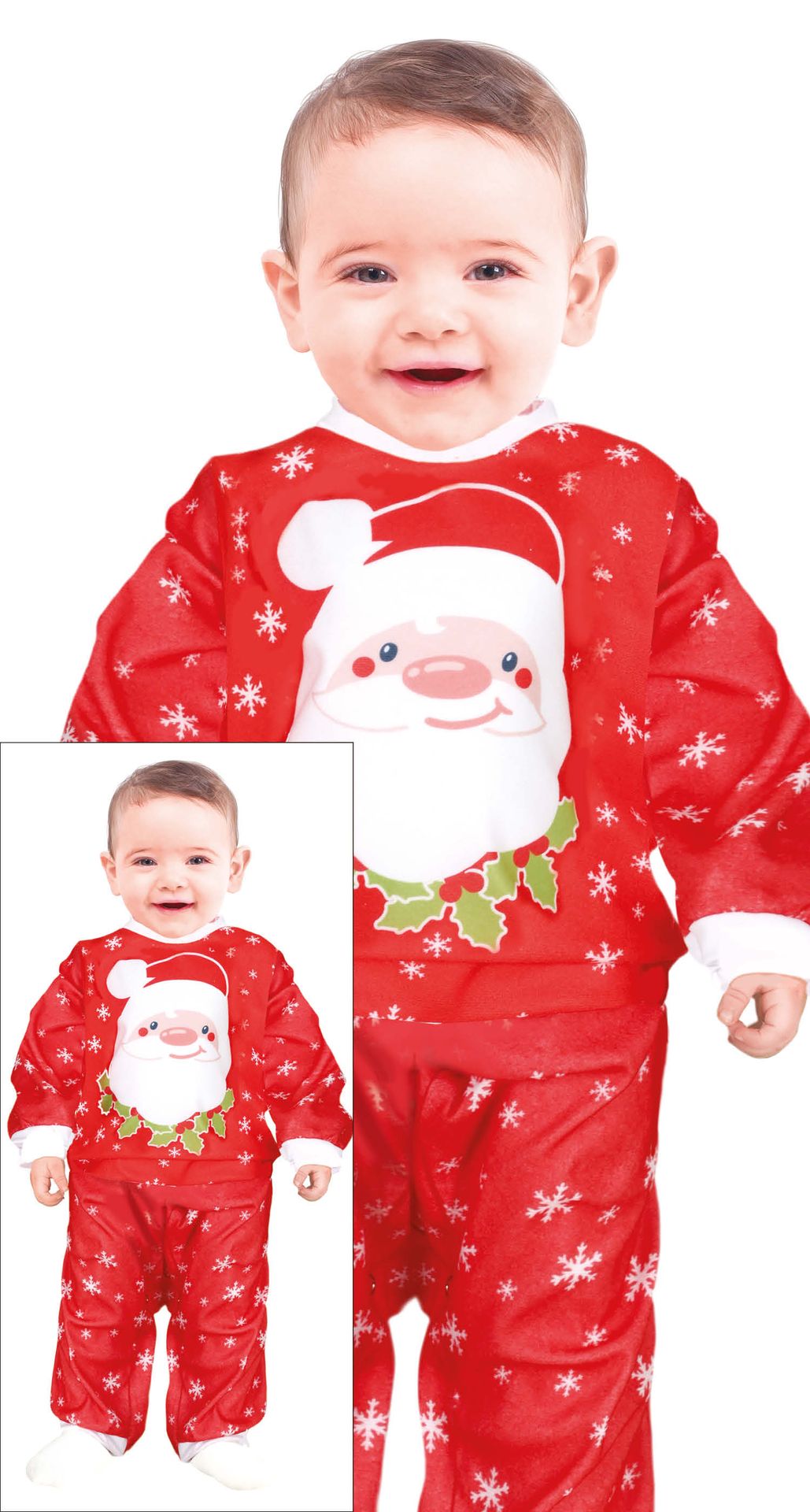 Cool santa kerst jumpsuit baby