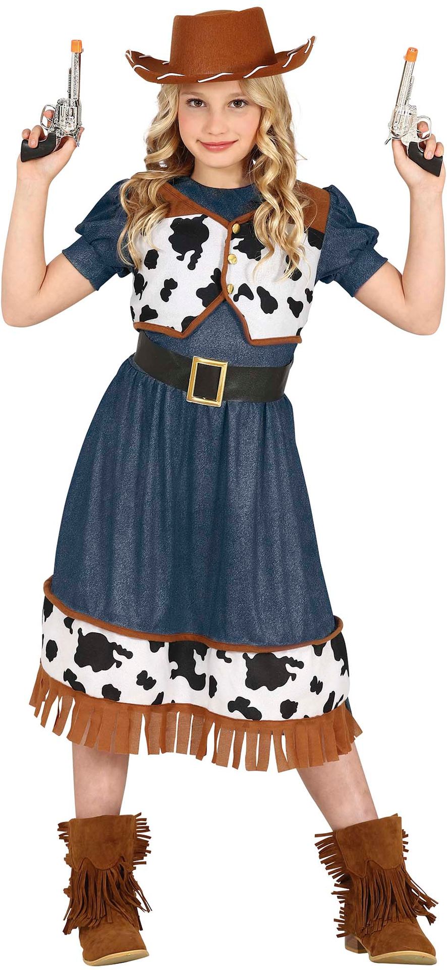 Cowgirl denim jurk meisje