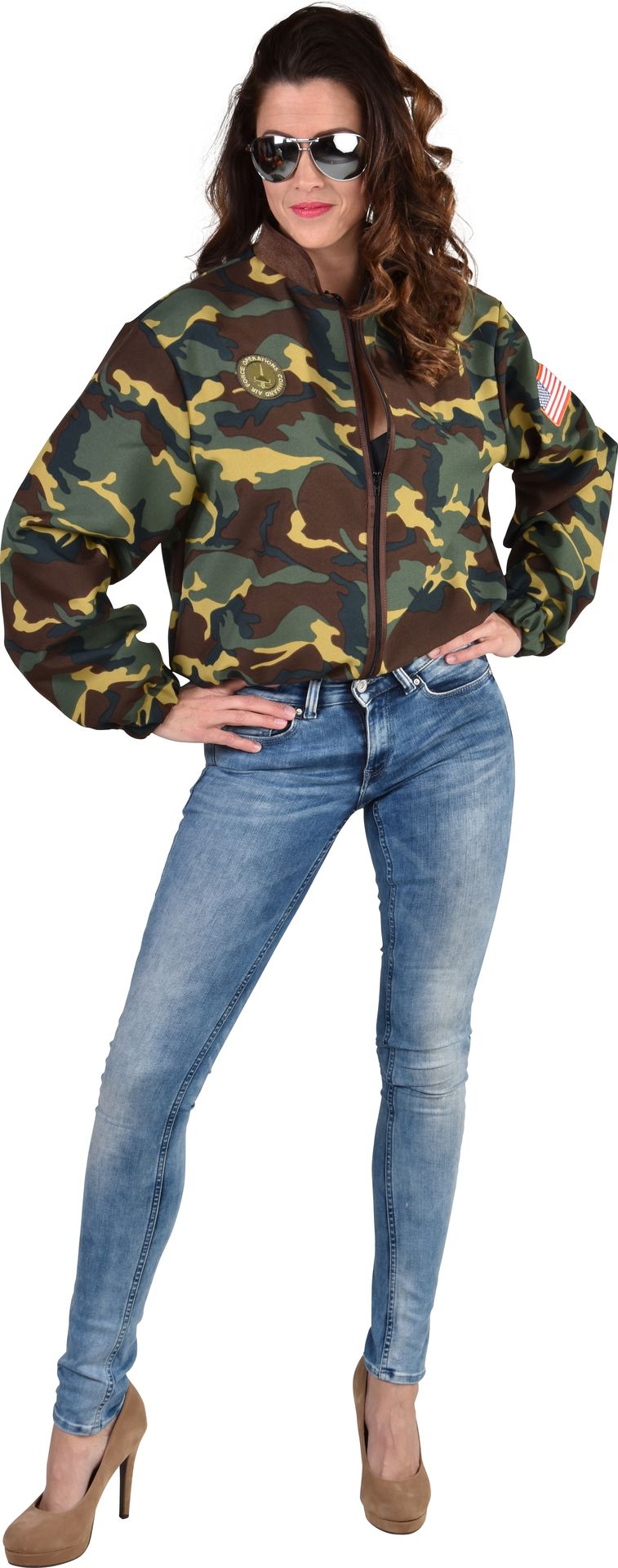 Dames camouflage jasje