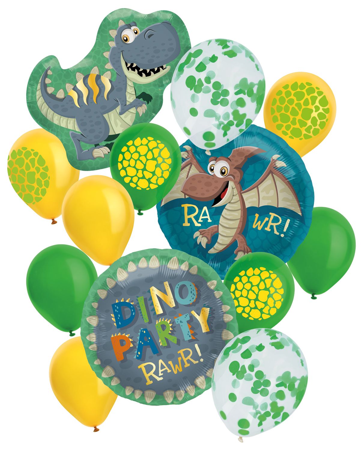 Dino ballonnenset kinderfeeste Folie & Latex