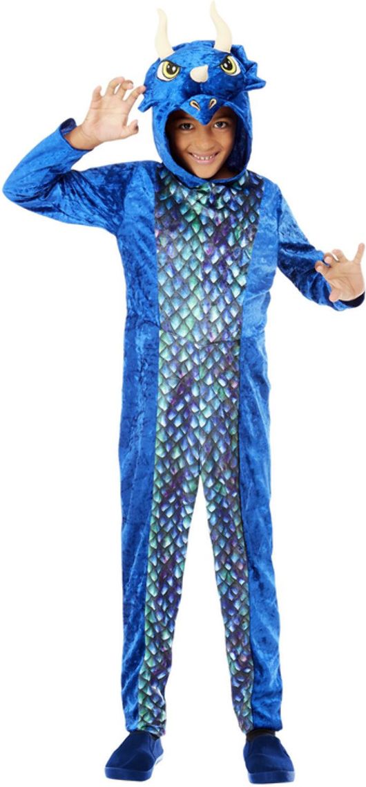 Dino Onesie Kinderen Blauw